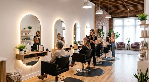 Illustration of Attractions, beauty salon in Pittsburg, KS
